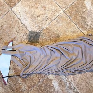 Bebe Small taupe suede bodycon fitted short dress